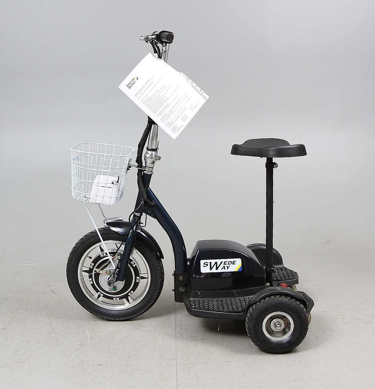 SWEDWAY, eldriven, trehjuling.