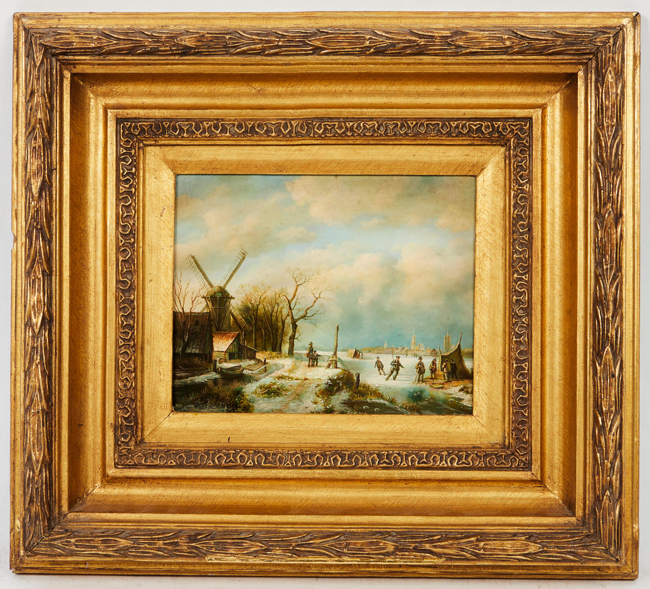 PETERSON. målning, vinterlandskap.