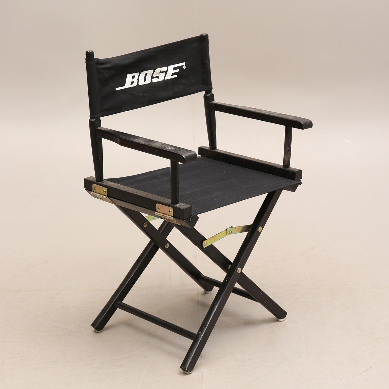 DIRECTOR'S CHAIR, black, advertising text Bose.