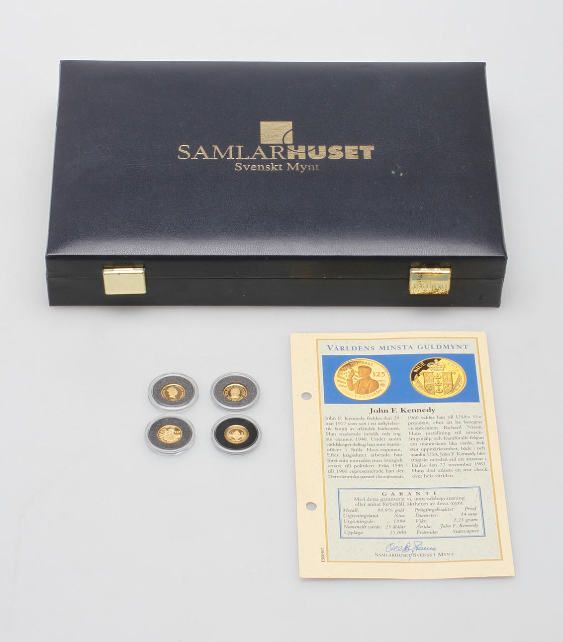 GULDMYNT, 4st, 999/1000, ca 5 gram.