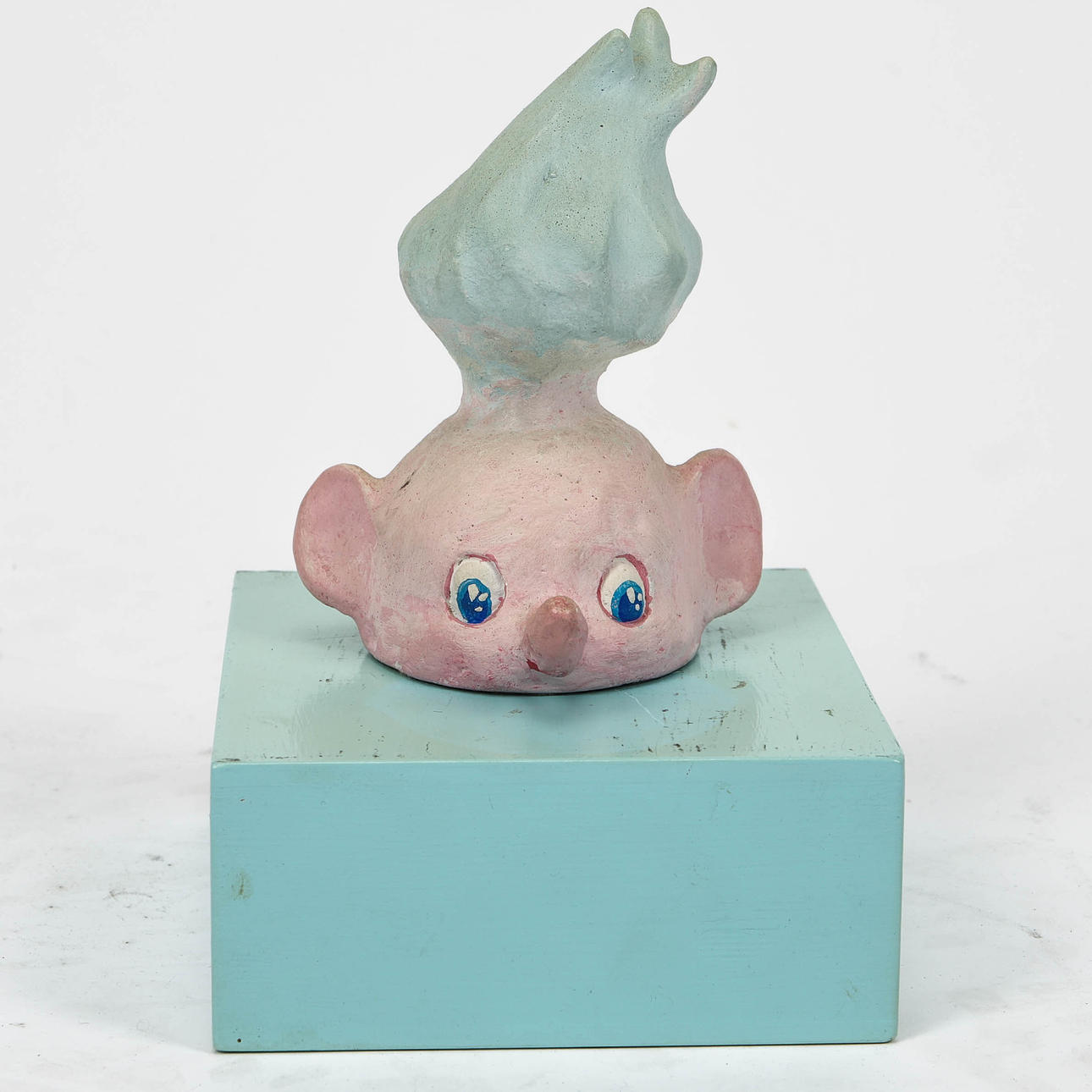 KRISTINA ABELLI ELANDER. Head, painted earthenware, signed.