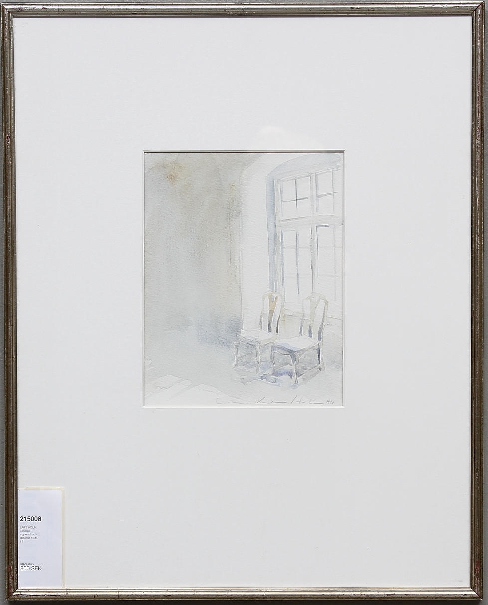 LARS HOLM. Akvarell, signerad och daterad 1996.