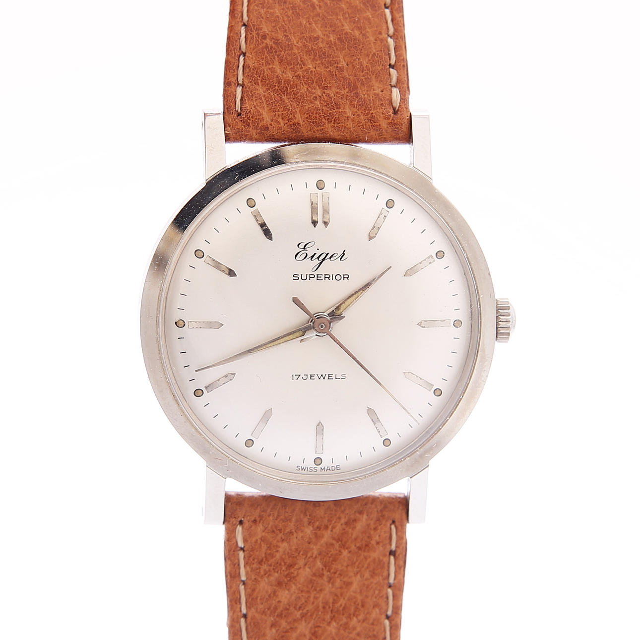 WRIST WATCH, Eiger, manual, steel.