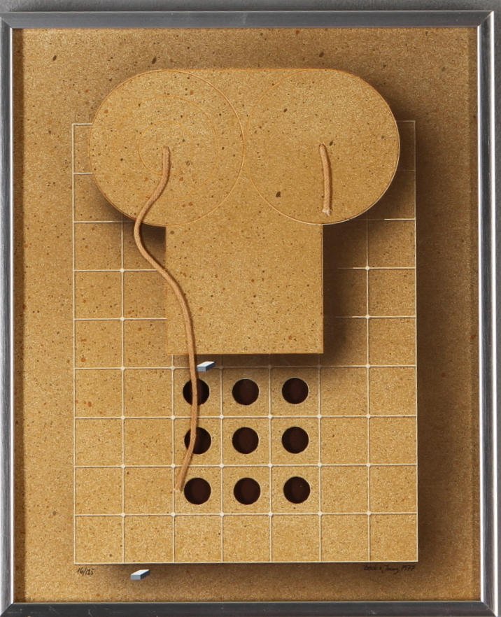 BECK & JUNG (HOLGER BÄCKSTRÖM & BO LJUNGBERG). "Bell", blandteknik, signerad, daterad 1977 samt numrerad 16/125.