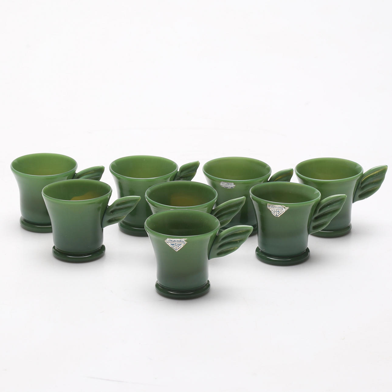 WILLIAM STENBERG. Glögg krus, 8 stk, glas, Gullaskruf.