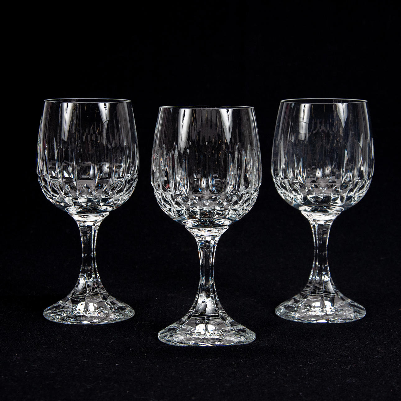 VIINILASI. 12 kpl, kristalli.