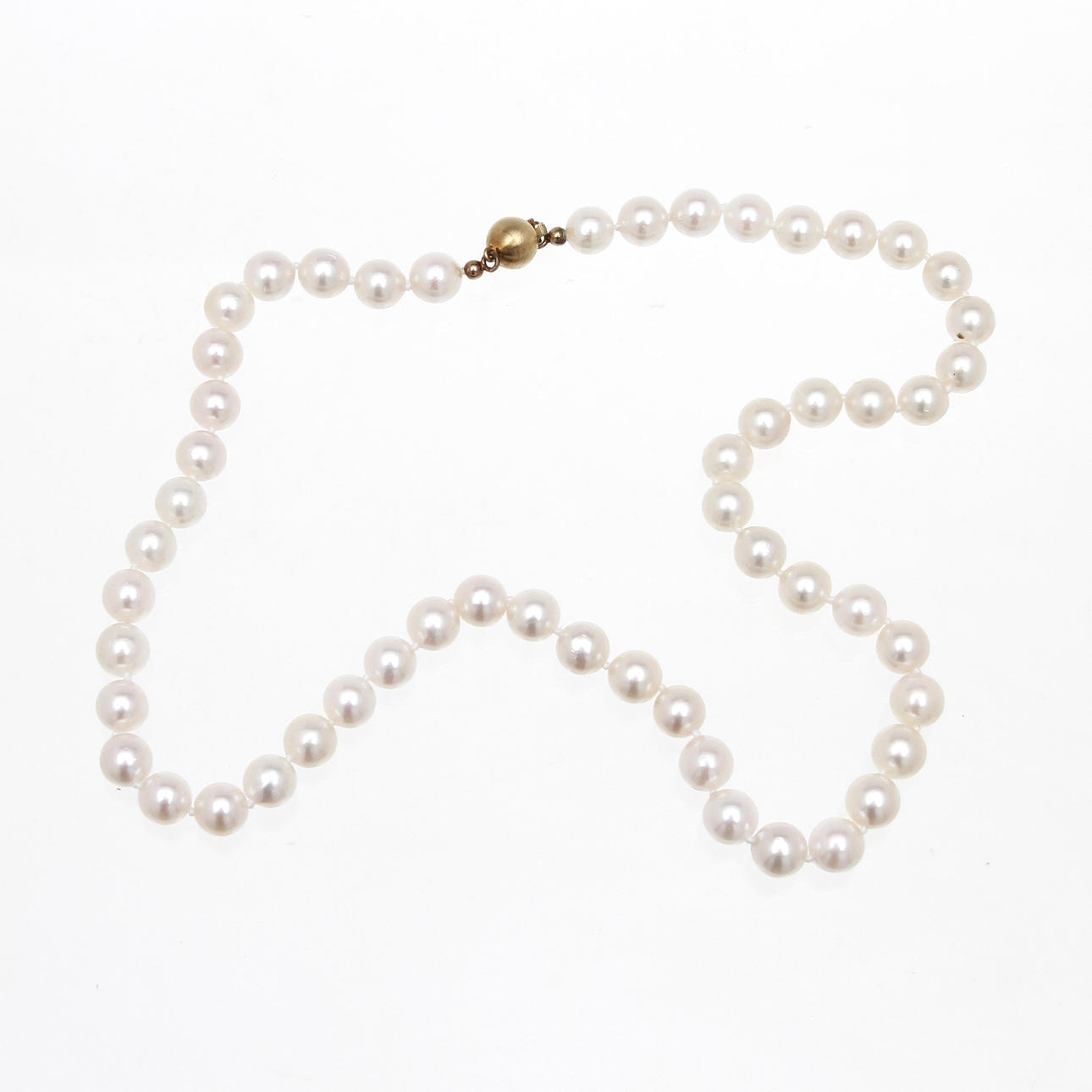 PÄRLCOLLIER, lås i 18 k, Firma Jarl Sandin, Göteborg.