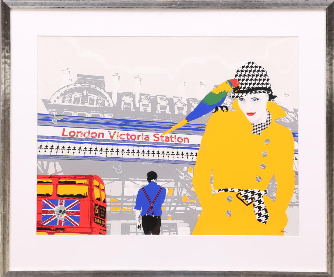 OIDENTIFIERAD KONSTNÄR. färglitografi 2/35, signerad A.P. P...