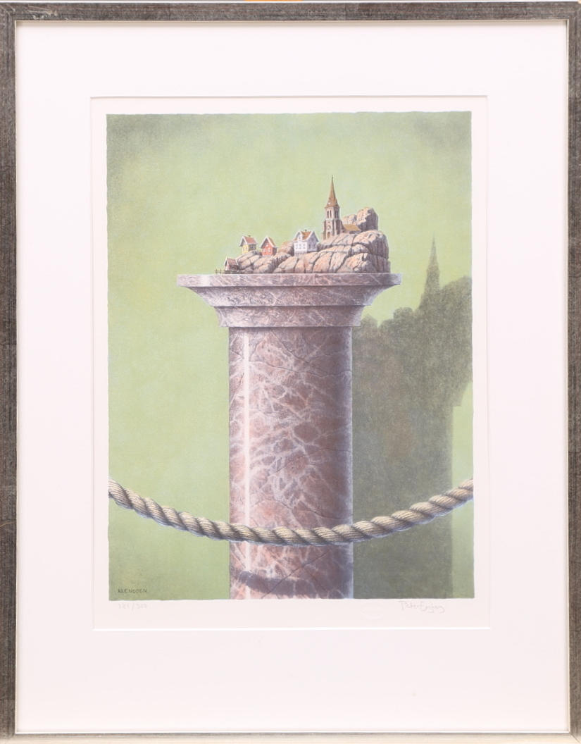 PETER ENGBERG. färglitografi 181/300, signerad Peter Engberg, "Klenoden".