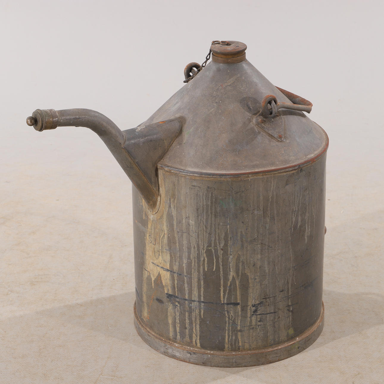 DUNK, galvanized metal, marked SJ.