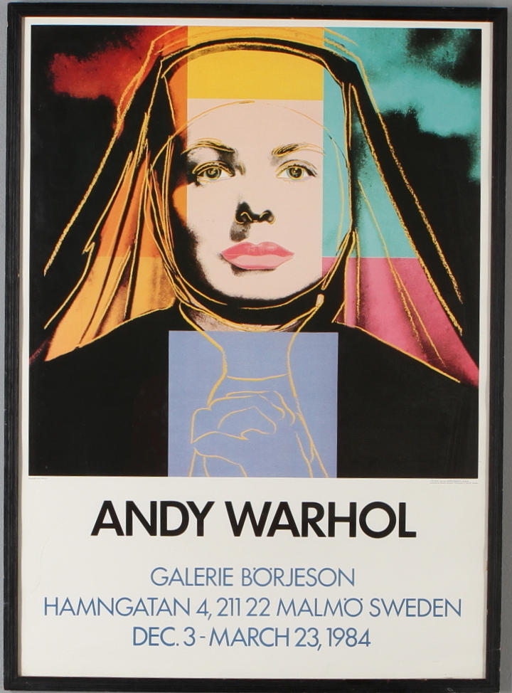 UTSTÄLLNINGSAFFISCH, Andy Warhol, Galerie Börjeson, 1984.