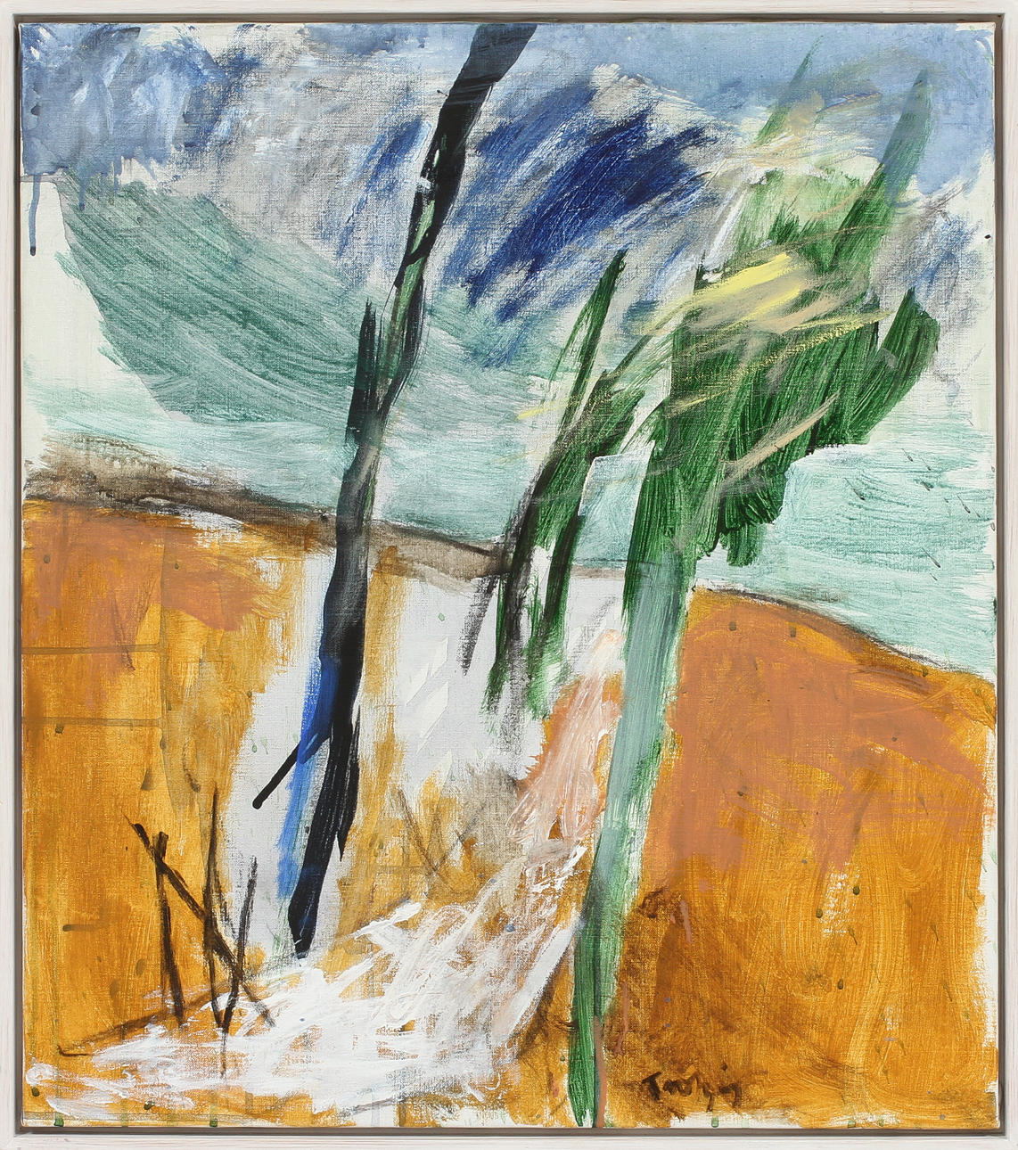 ULF TROTZIG. Komposition, olja på duk, sign.