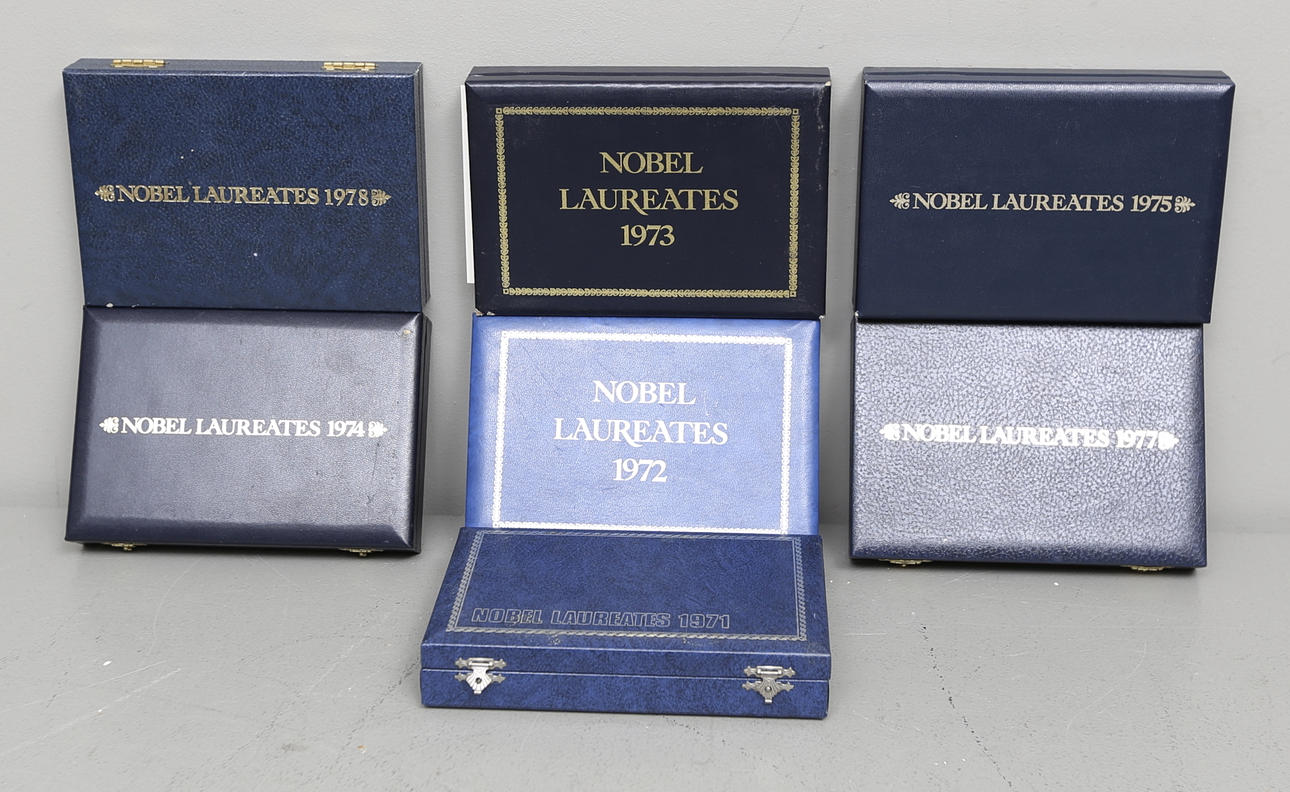 MEDALJER, Nobel, Laureates, 7 årgångar, Brons 1970-tal.