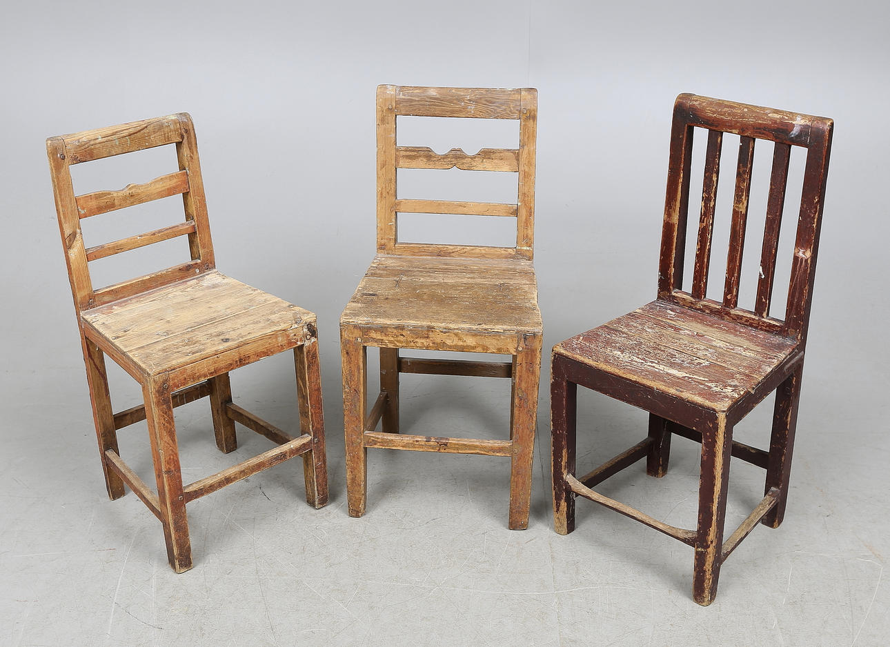 STOLAR, 3 st , allmoge, 1800-tal.