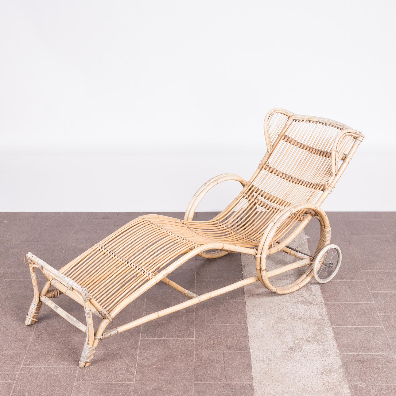 Tumbona de bambú, años 50.