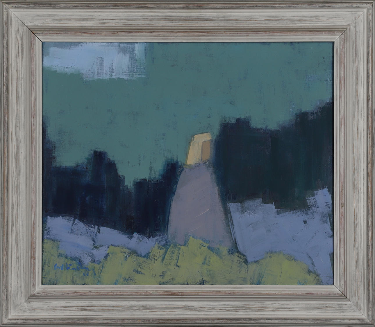 CARL LINDBERG. "Spring night", oil on canvas, signed.