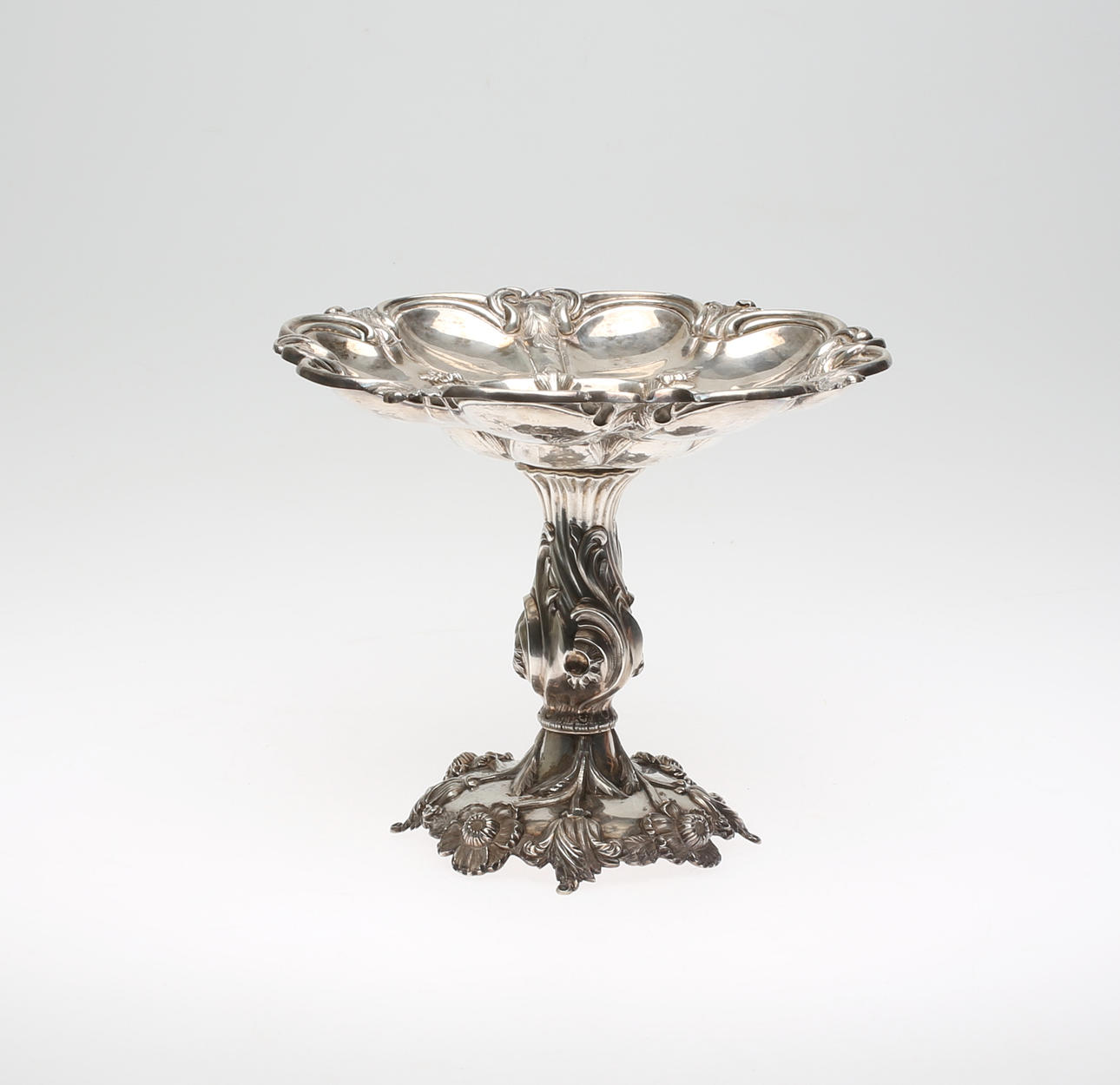 FRUKTSKÅL, silver, Nyrokoko 1849.