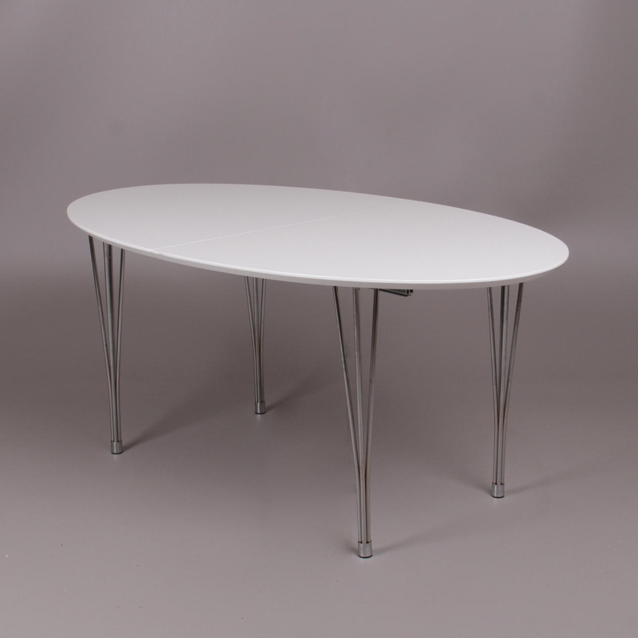 MATBORD, elipsformat, med 2 iläggsskivor, samtida.