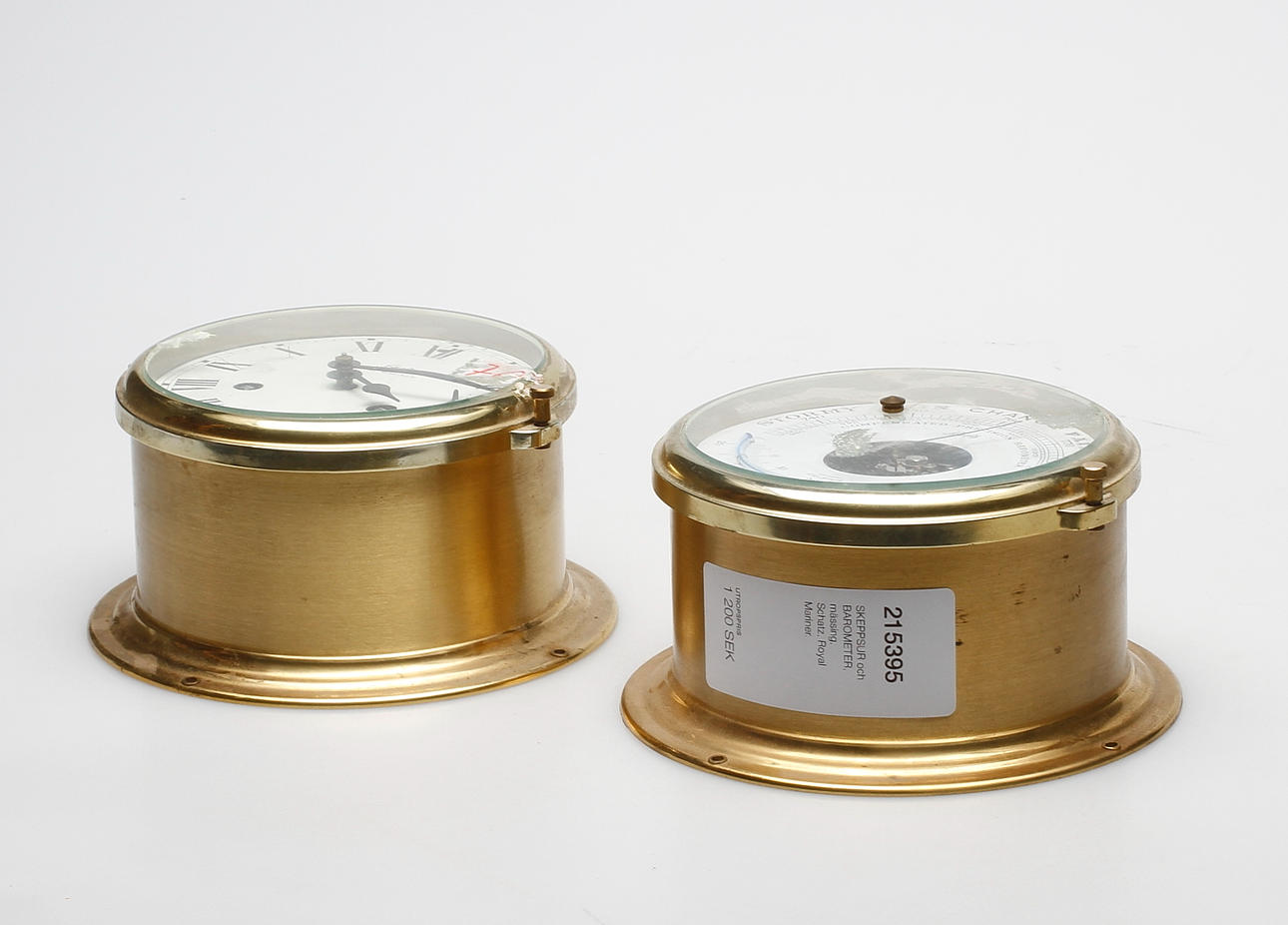 SKEPPSUR och BAROMETER, mässing, Schatz, Royal Mariner.