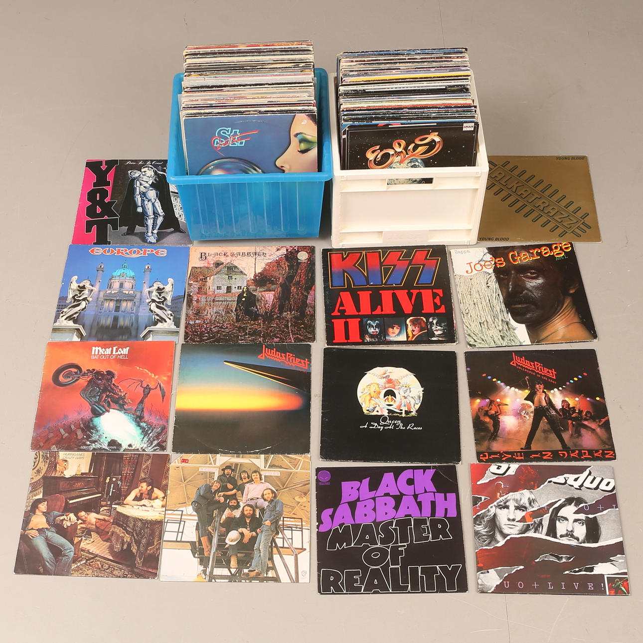 Lote VINILO, unos 160 LPs, rock.