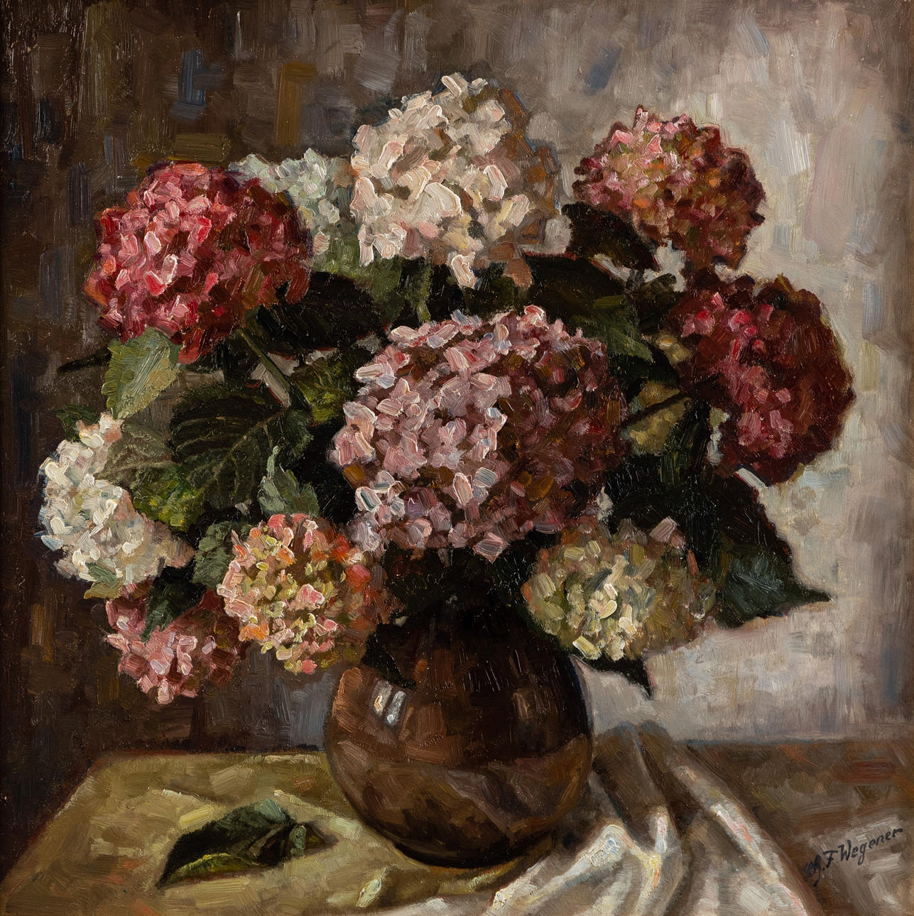 CH. F. WEGENER. Hortensienstrauss.