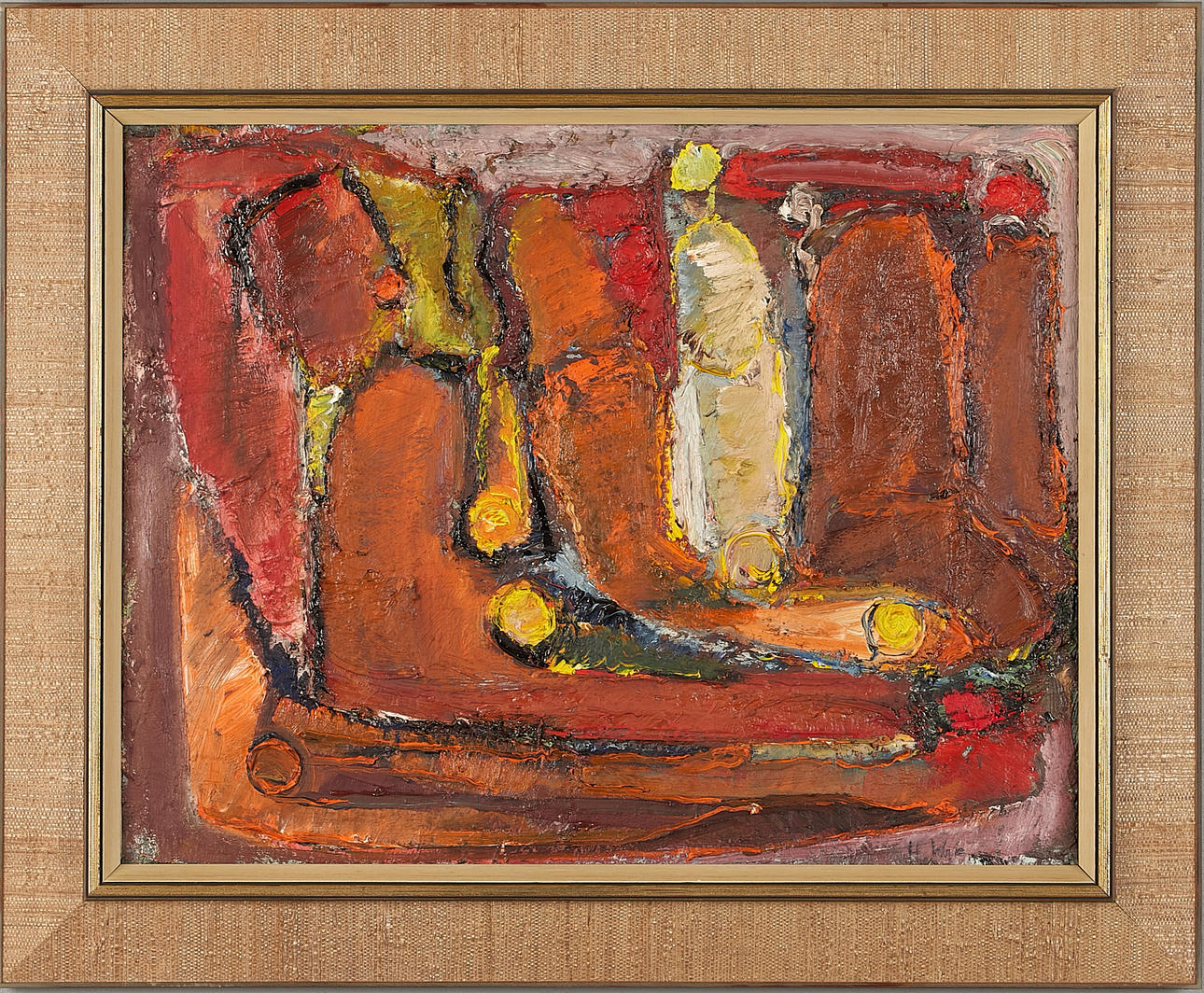 ULLA WALE. Composición, óleo sobre lienzo, firmada.