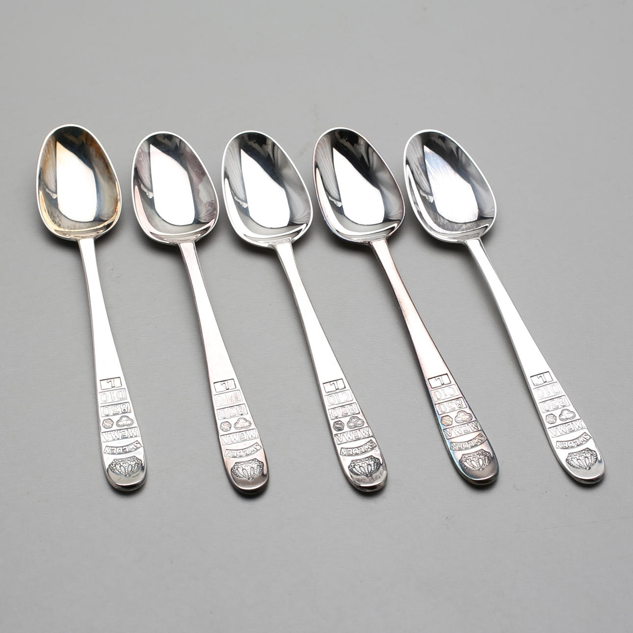 SKEDAR, 5 st, silver, Theresia Hvorslev, MEMA, vikt ca 85 g.