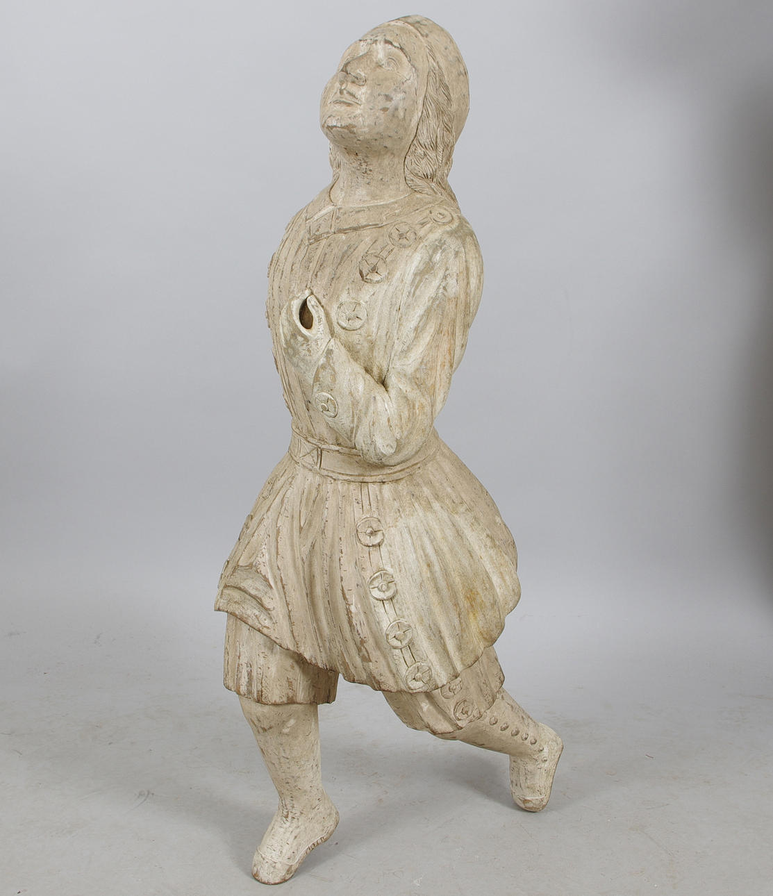 GALJONSFIGUR, målat trä, liknande finns på Råå Sjöfartsmuseum.