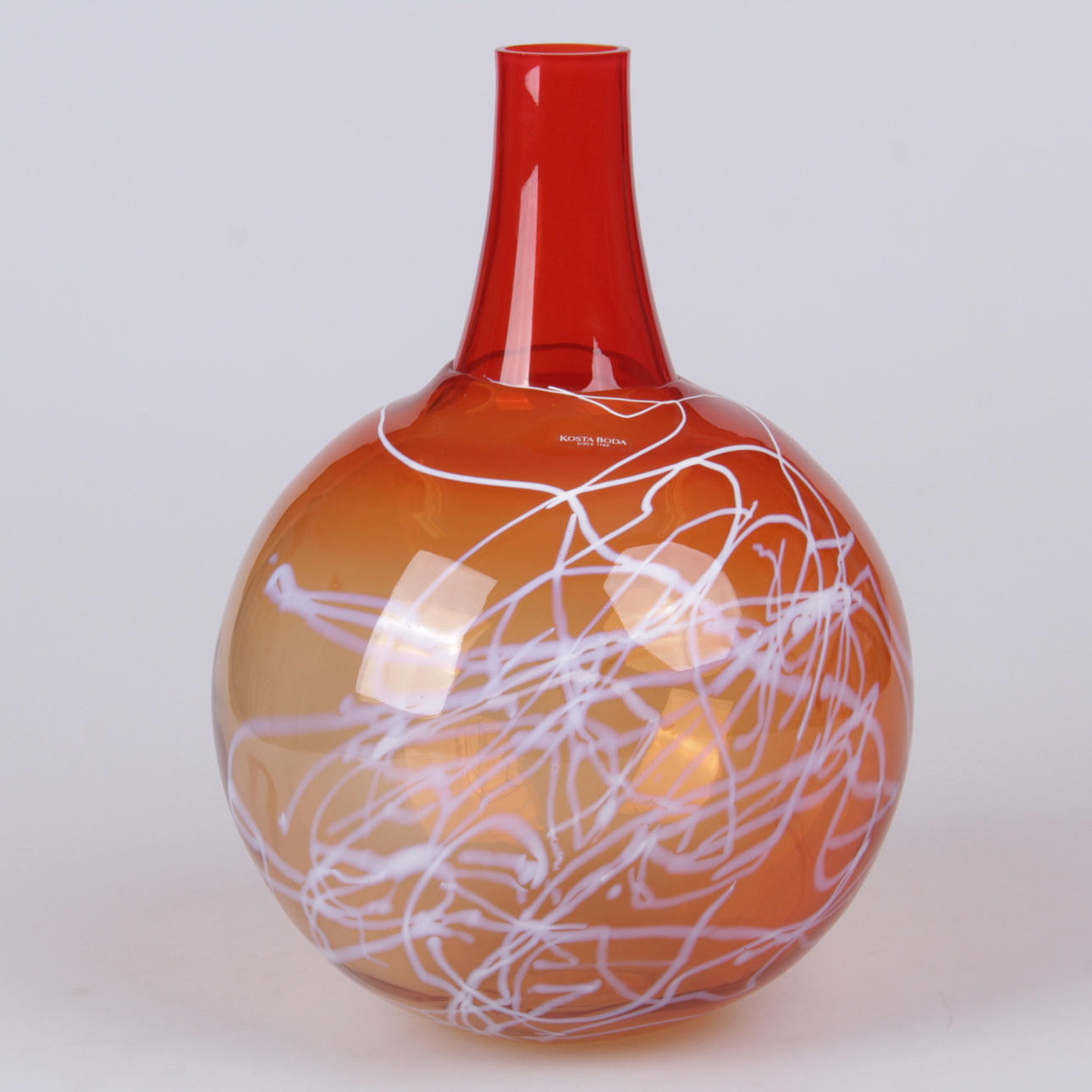 VAS, glas, Gunnel Sahlin, Kosta Boda, signerad.