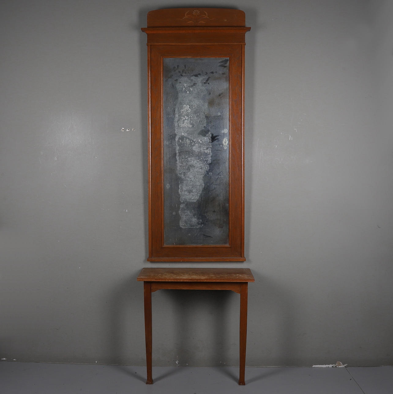 MIRROR with DRESSING TABLE, art nouveau, 1900s first gift.