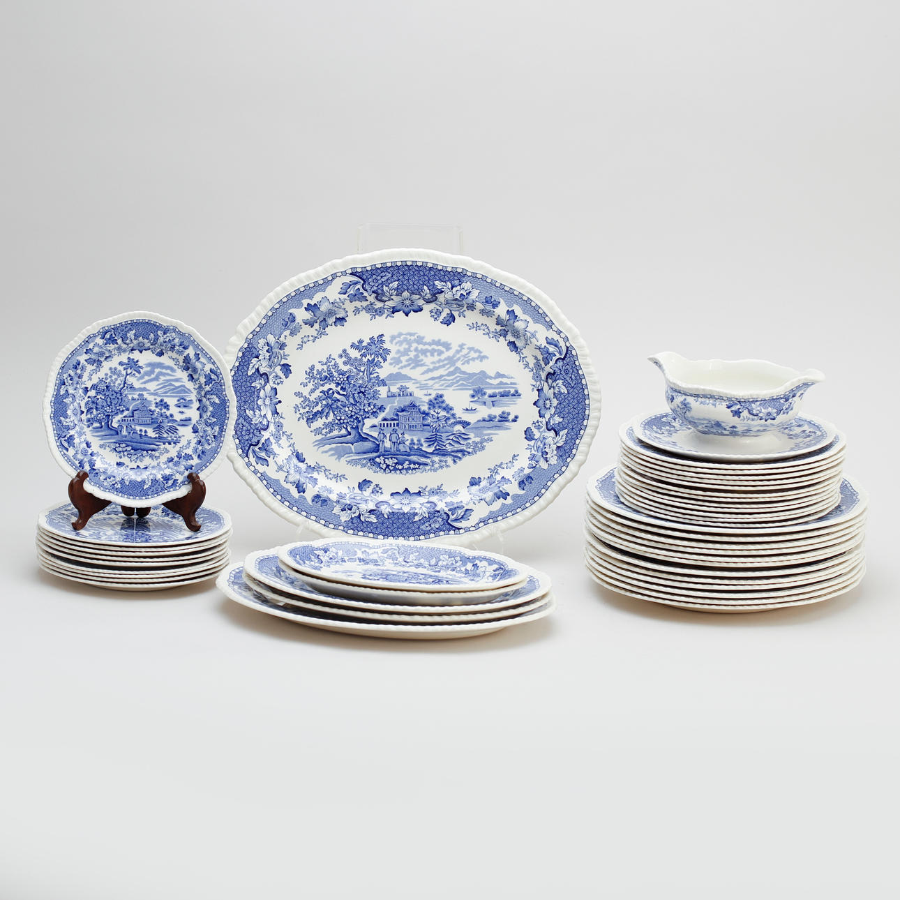 DINNER SET, 41 pieces, flintware, Seaforth, Woods Burslem, England.
