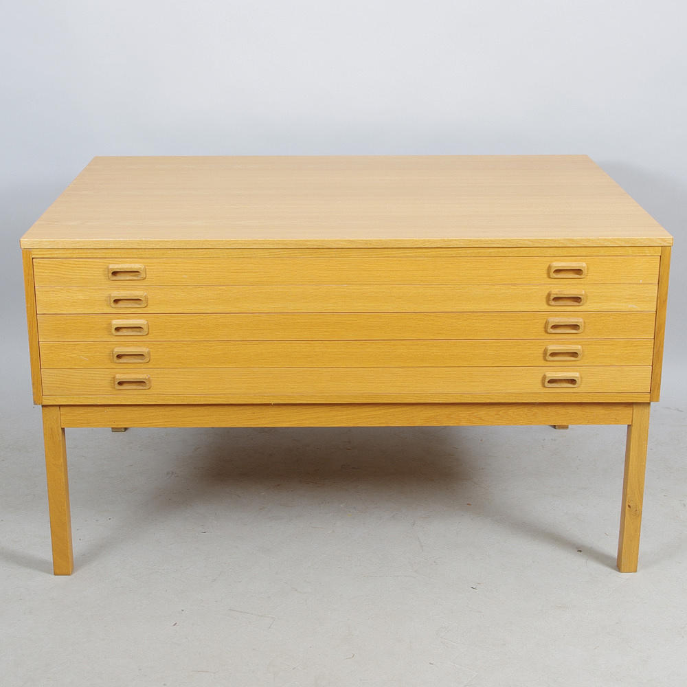 KARTSKÅP med 5 lådor, ek.