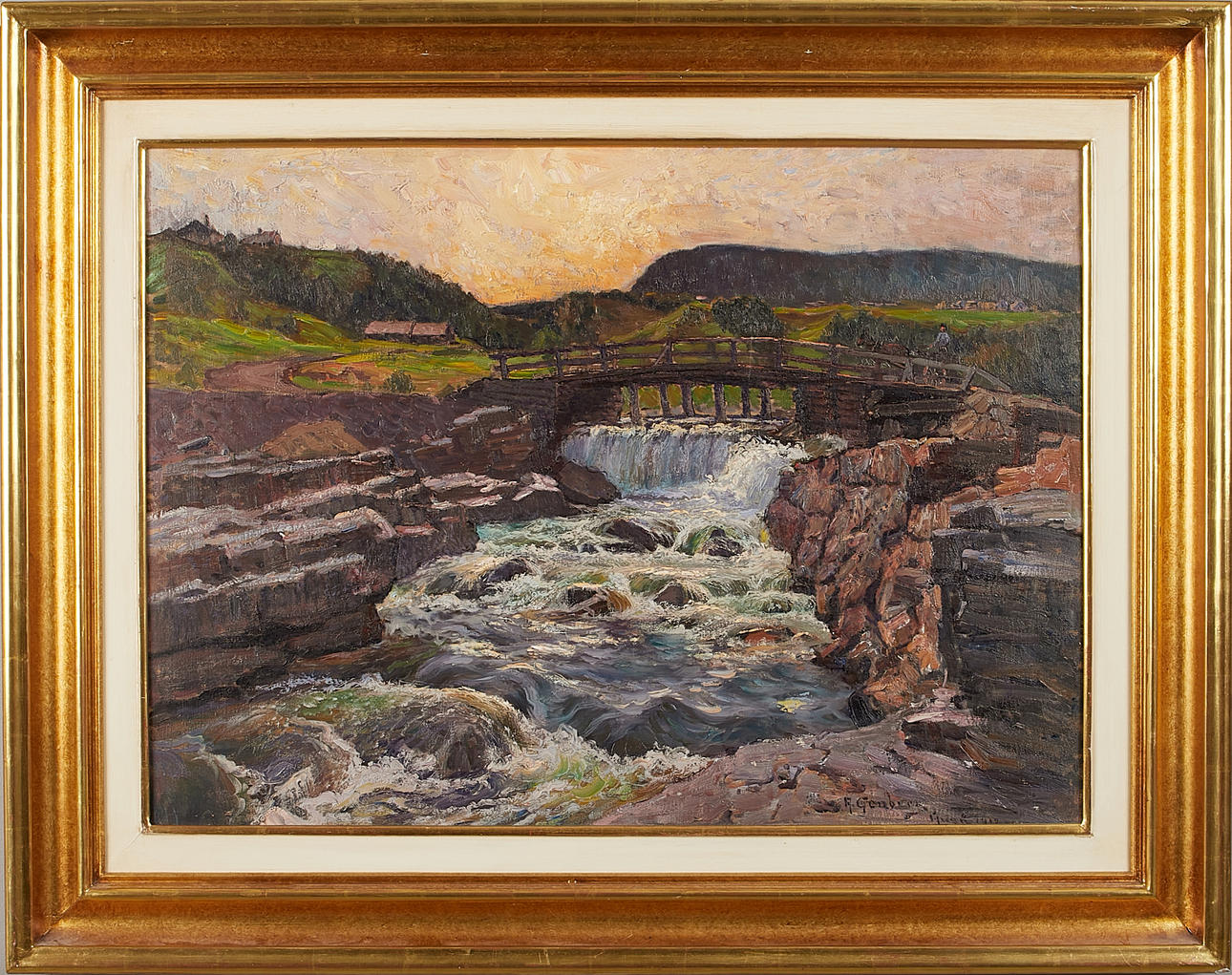 ANTON GENBERG. Huså, signed and dated 1912, oil on canvas.