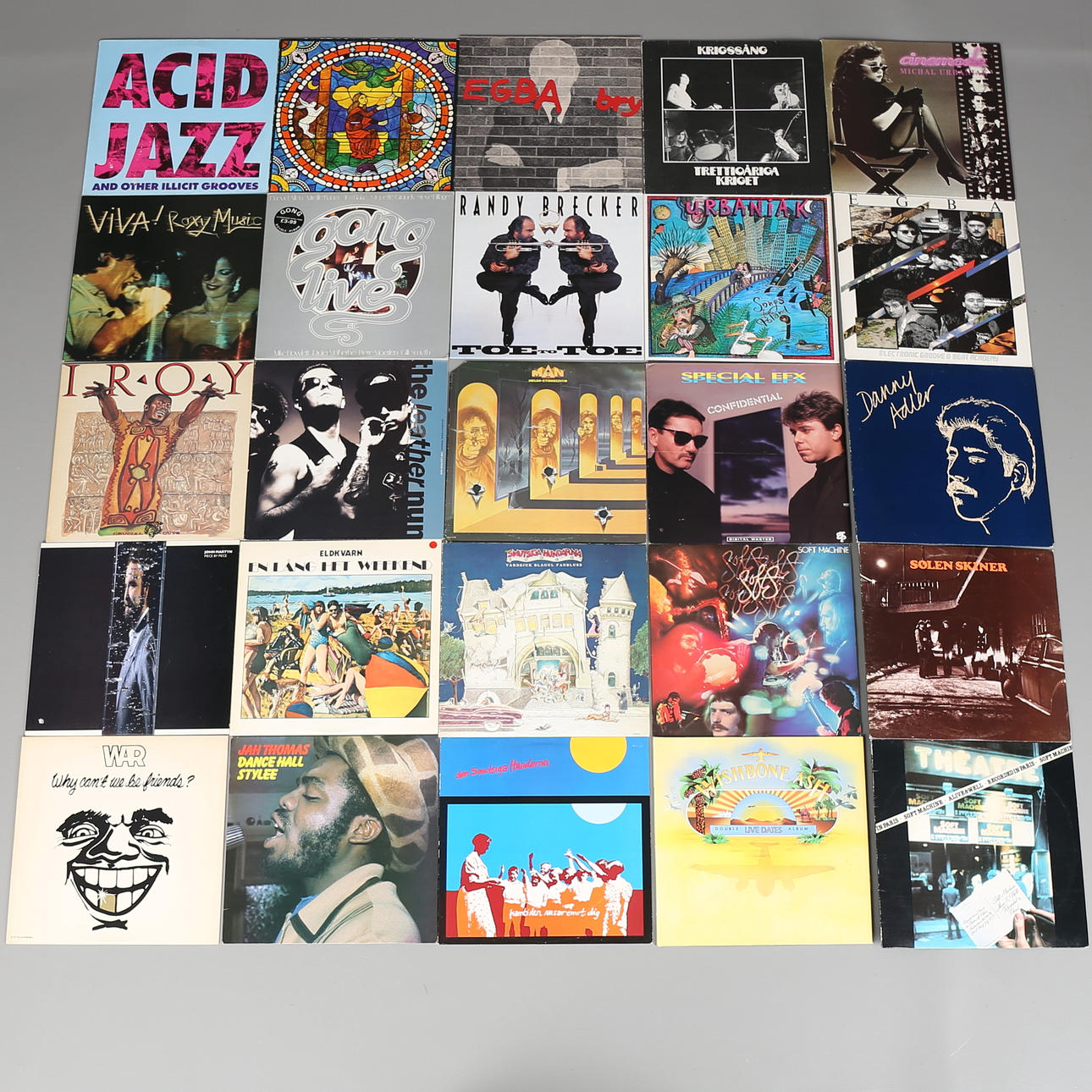 PARTI LP-SKIVOR. 25 st. Bl a Ebba Grön, Trettioåriga Kriget, Black Uhuru. 1900-talets andra hälft.