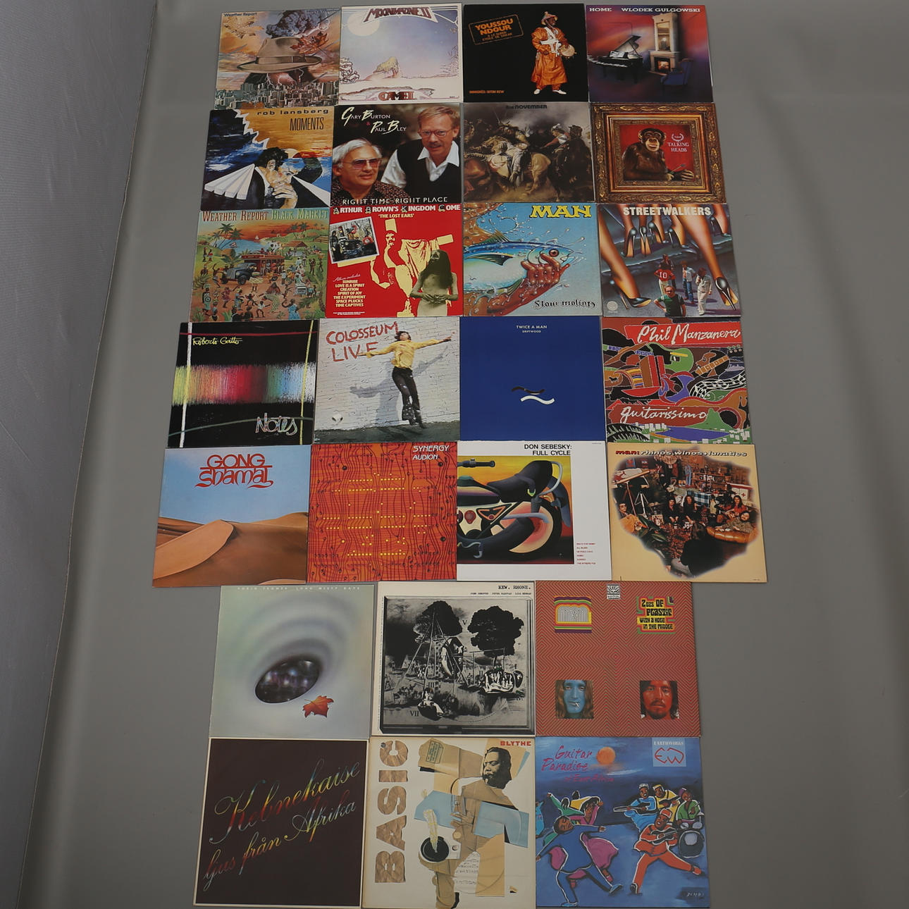 PARTI LP-SKIVOR. 26 st. Bl a Youssou Ndour & Le Super Etoile De Dakar, Weather Report, Camel. 1900-talets andra hälft.