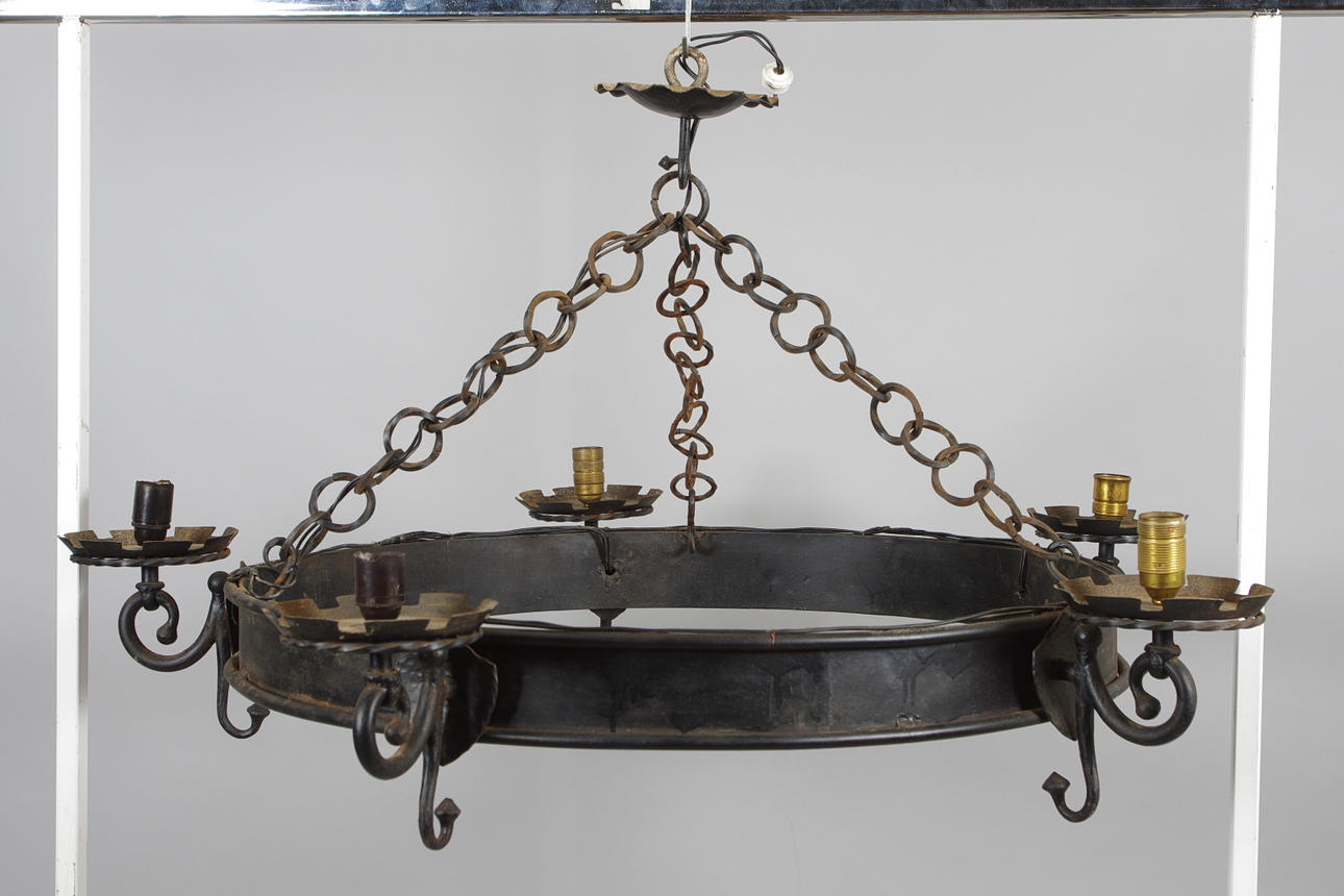 TAKARMATUR, 5-armad, smide/metall 1900-talets första hälft.