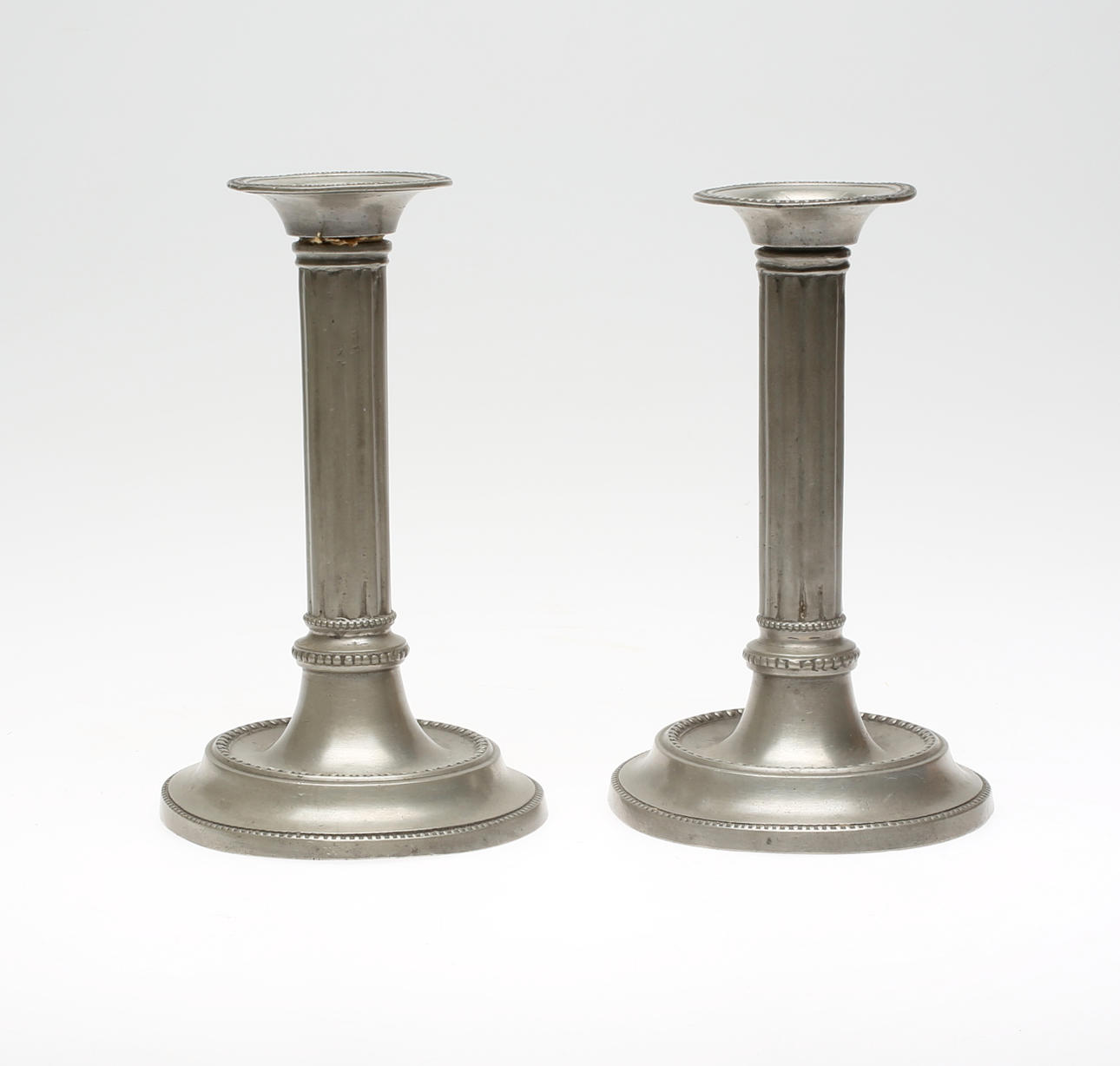 LJUSSTAKAR, 1 par, Tenn, Johan Petter Fagerström, Kalmar 1813.