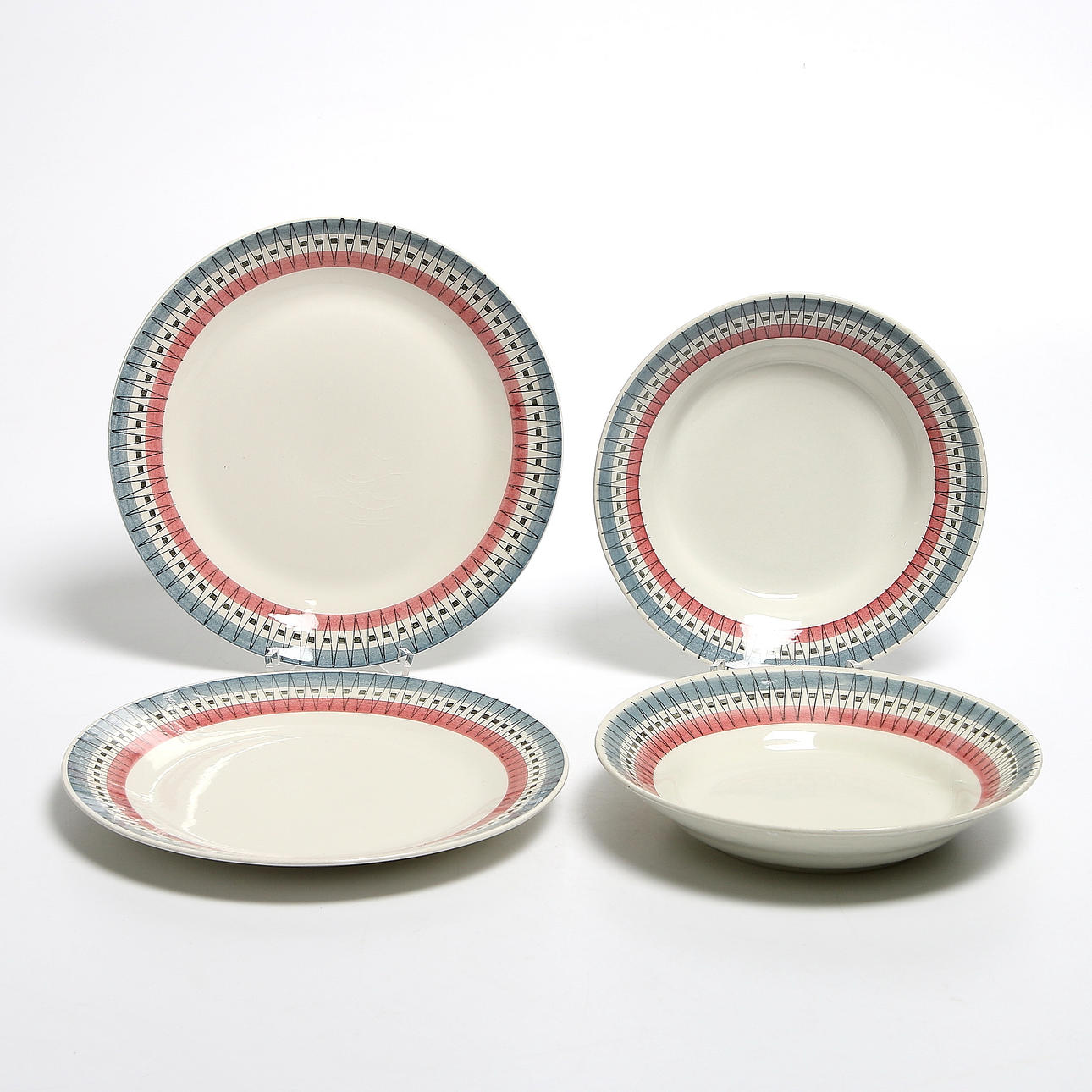 SERVISDELAR, flintgods, "Polar" Berit Ternell, Gefle, 1950/60-tal.