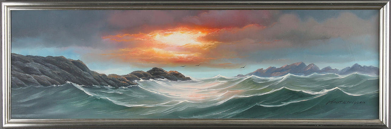 KNUT E NILSSON. Olja på duk, signerad.