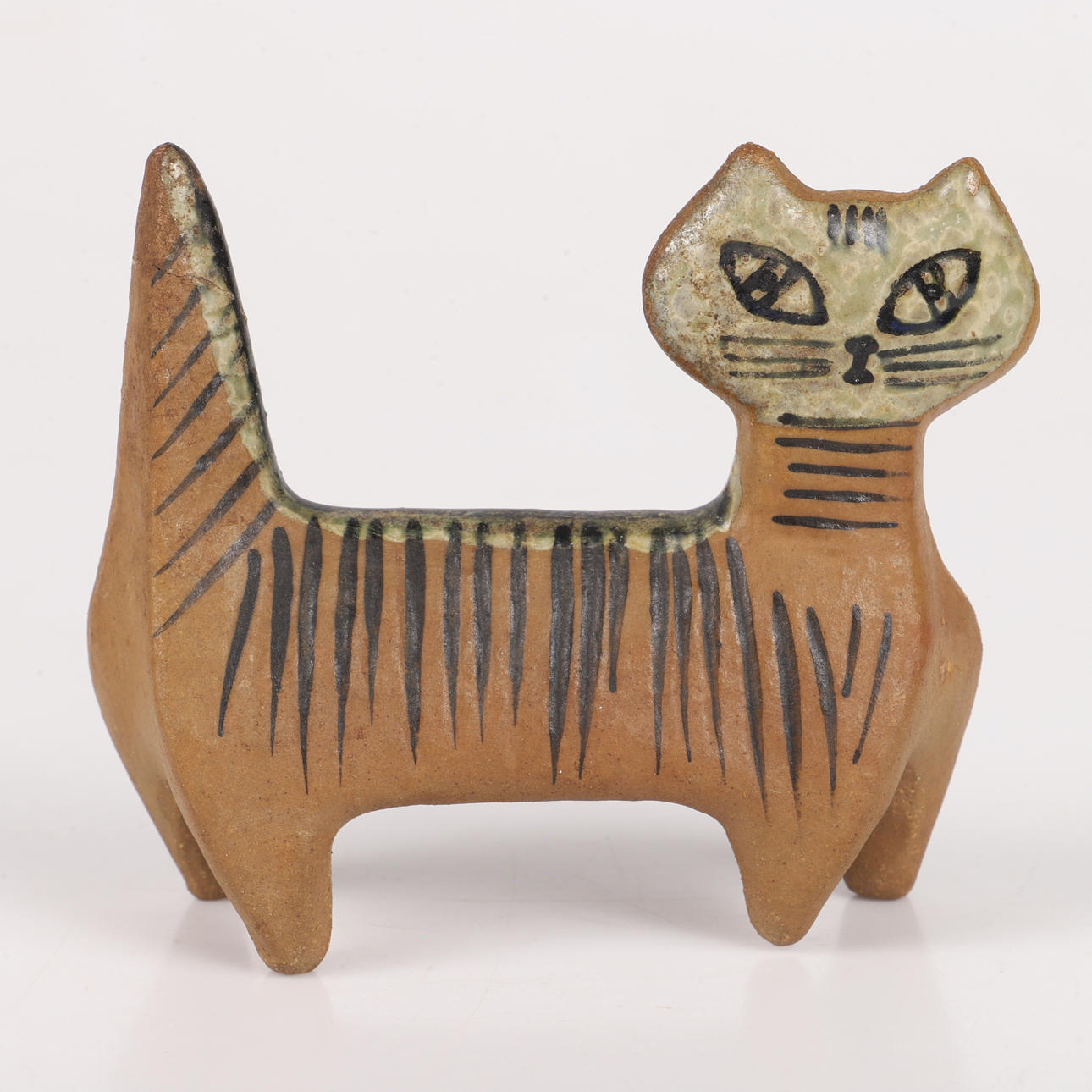 LISA LARSON. Figur, Katze, Steinzeug, Gustavsberg.