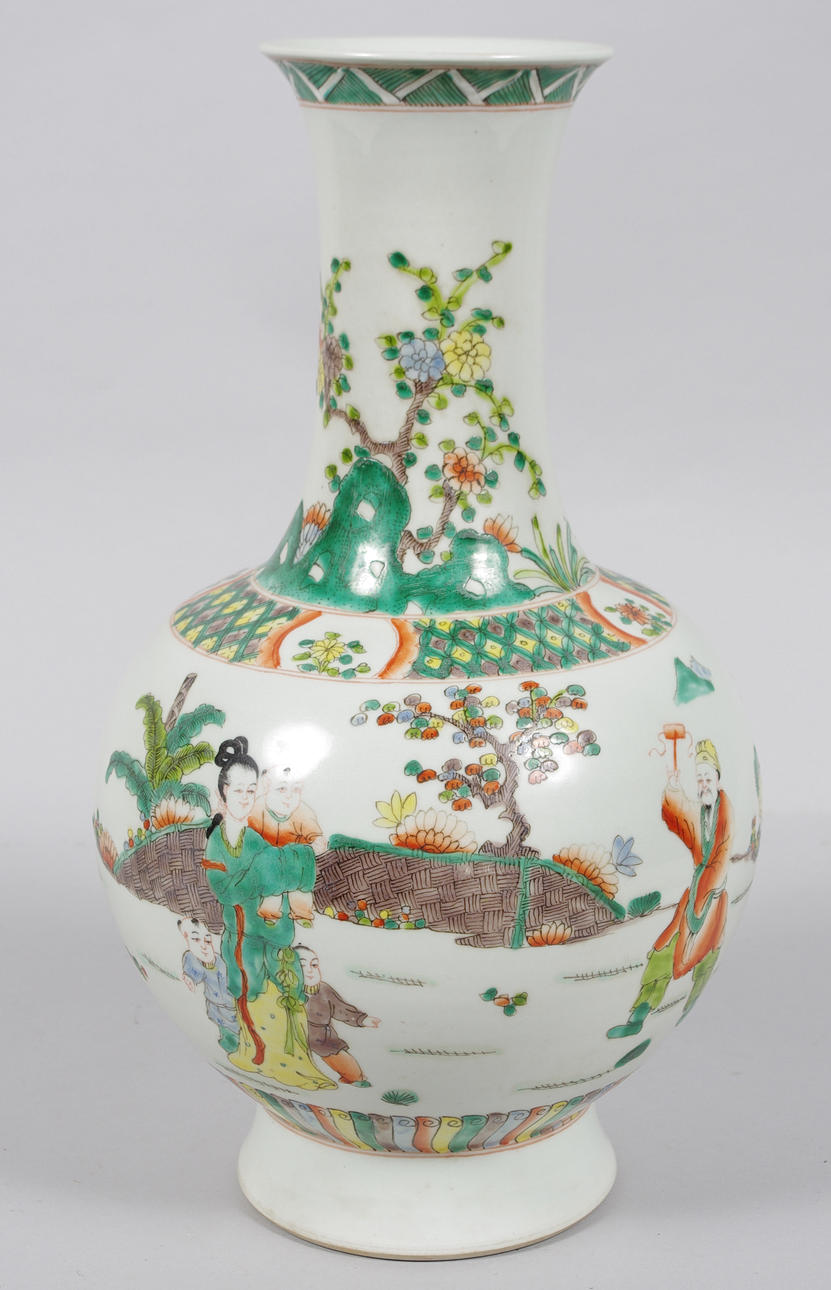 PORSLINSVAS, Kina, signerad, 18/1900-tal.