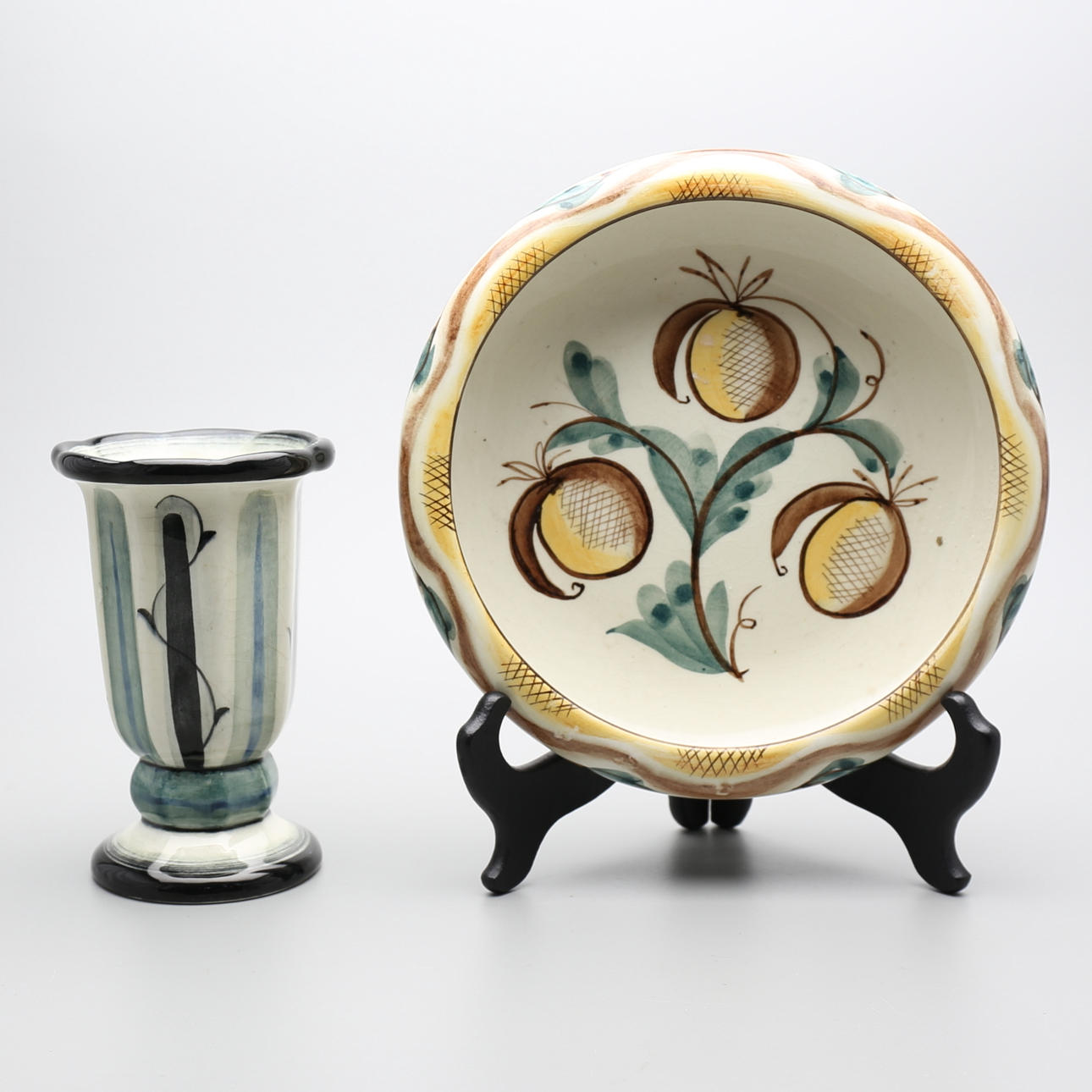 VAS samt SKÅL, flintgods, Ilse Claesson, Rörstrand.