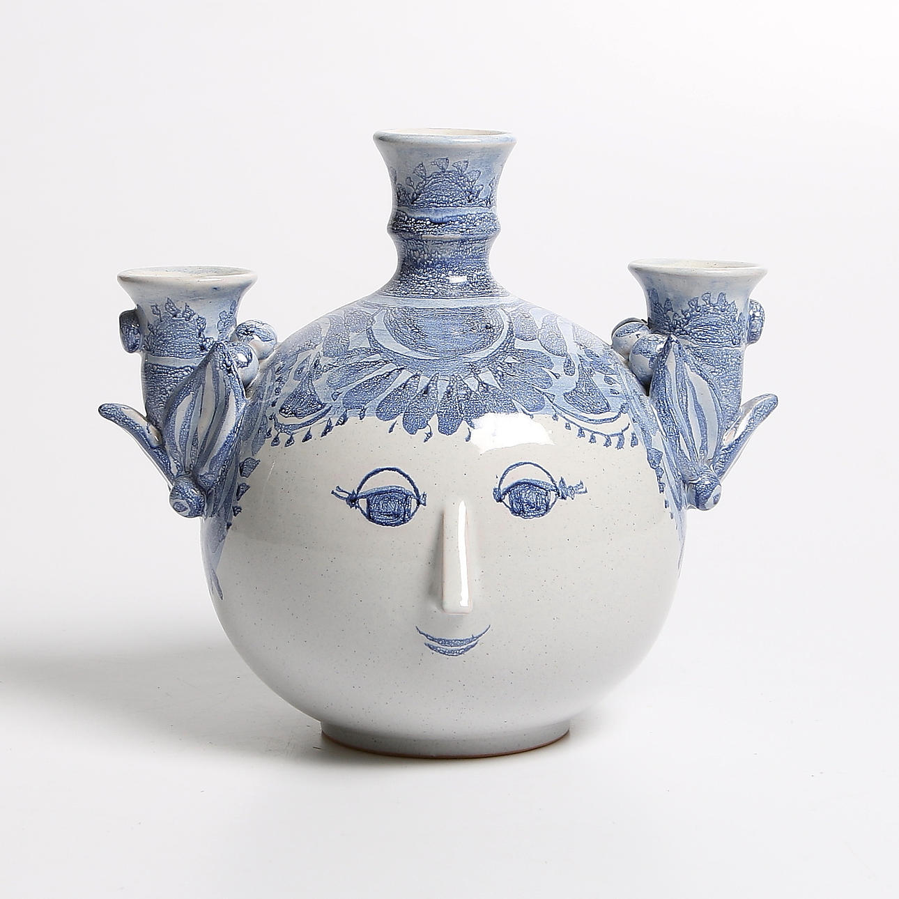 VAS / LJUSSTAKE, keramik, Björn Wiinblad, Danmark. Signerad och daterad -79.