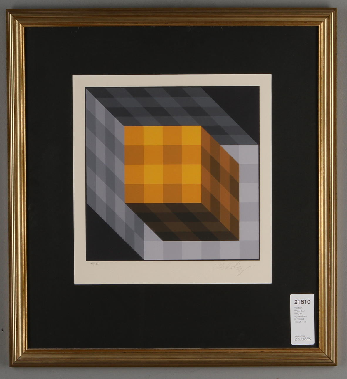 VICTOR VASARELY. serigrafi, signerad och numrerad 137/267.