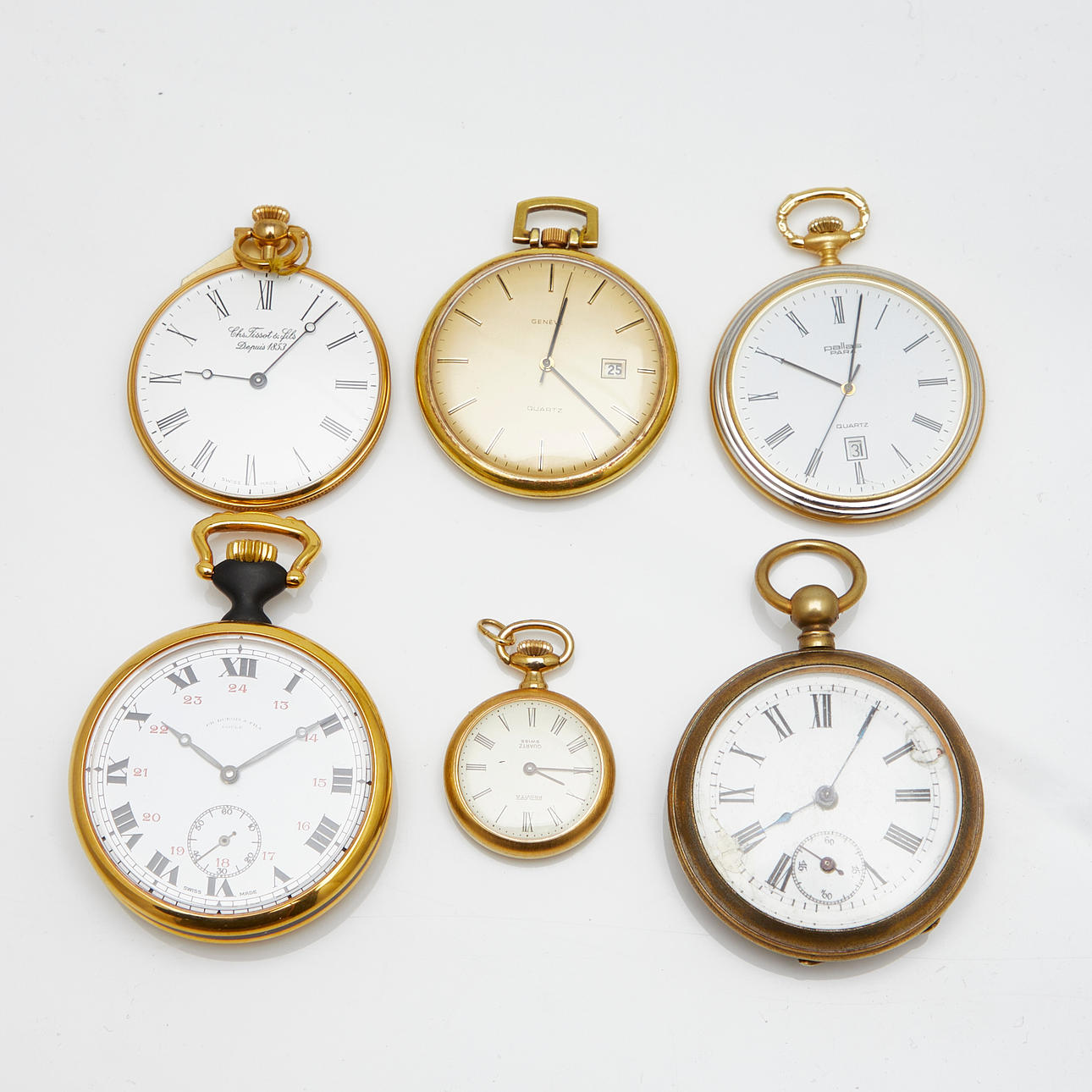 Samling af lommeure / ure, rustfrit stål.