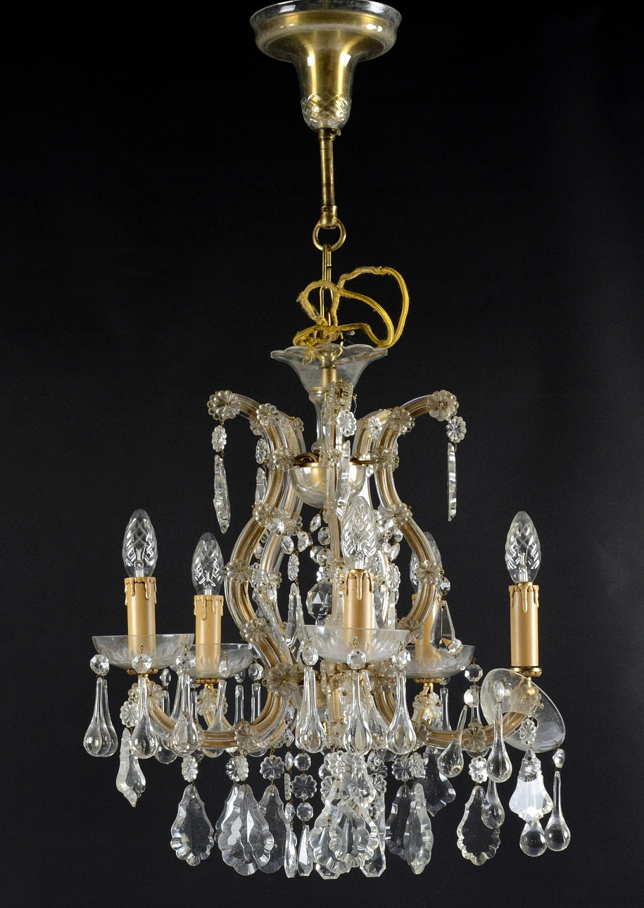 LJUSKRONA, med 8 st ljuspunkter, "Maria Theresia"-stil, 1900-tal.