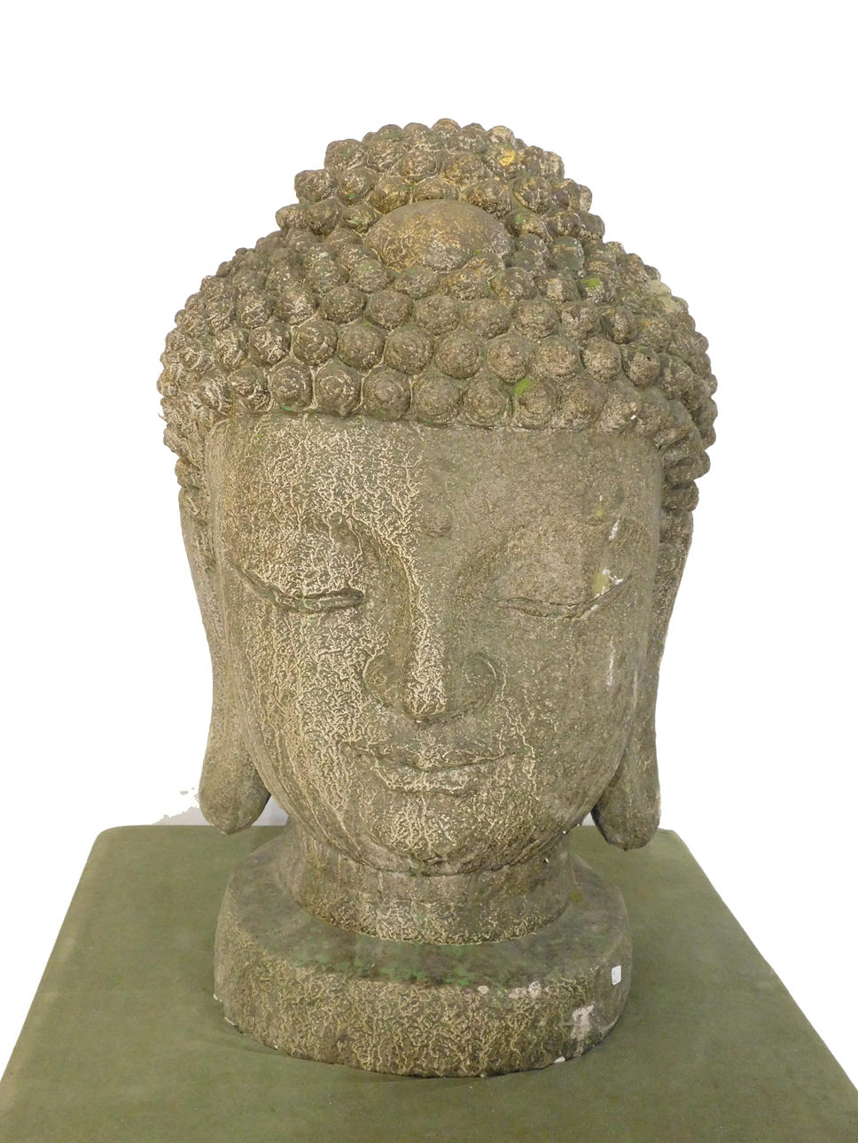 STORT BUDDHA HOVED, sandsten.