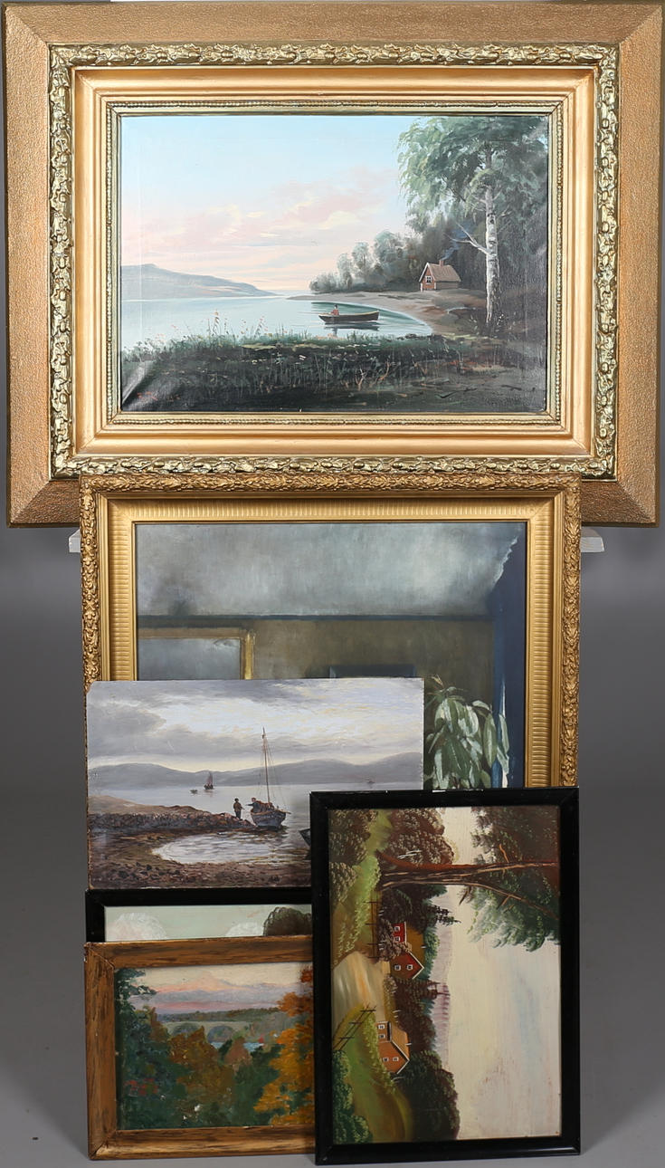 KONST (6) mestadels oljemålningar.