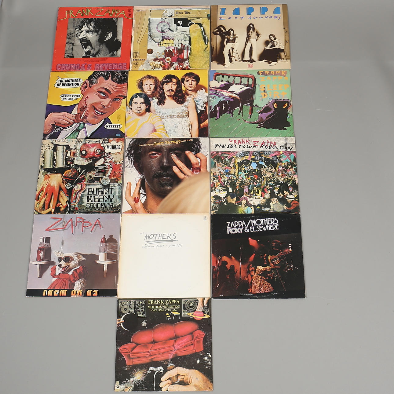 PARTI LP-SKIVOR. 13 st. Frank Zappa. 1967-1984.