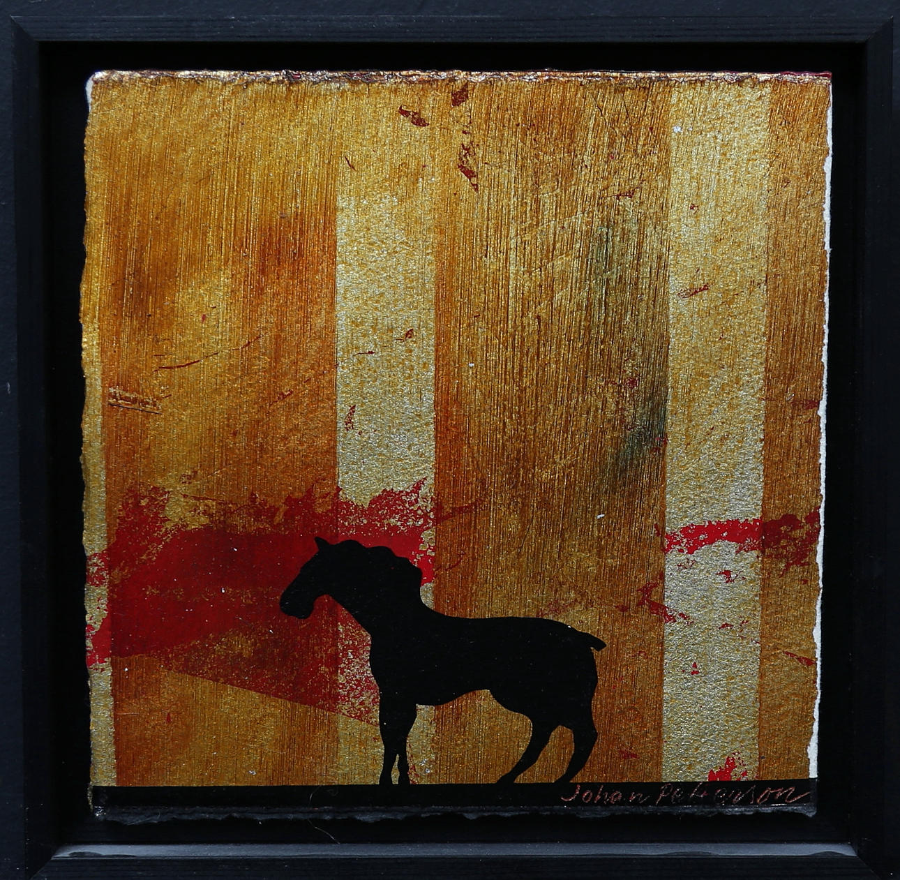 JOHN PETTERSON. HORSE. Mixed media, signed.